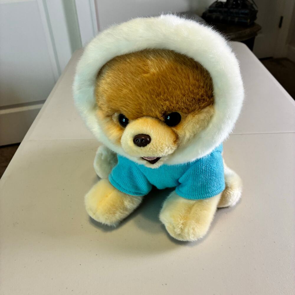 GUND Boo The World's Cutest Dog Plush Pomeranian Blue Sweater Viral Sensation